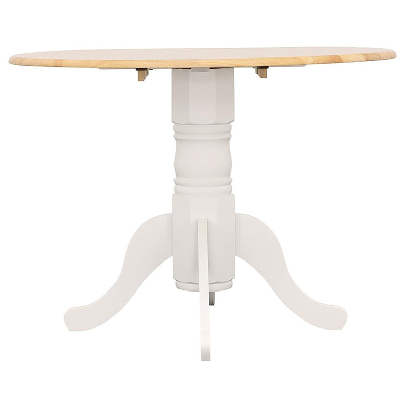 Allison Round 40-inch Drop Leaf Extension Dining Table White-zoom-