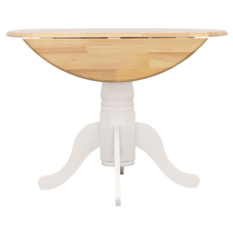 Allison Round 40-inch Drop Leaf Extension Dining Table White-zoom-