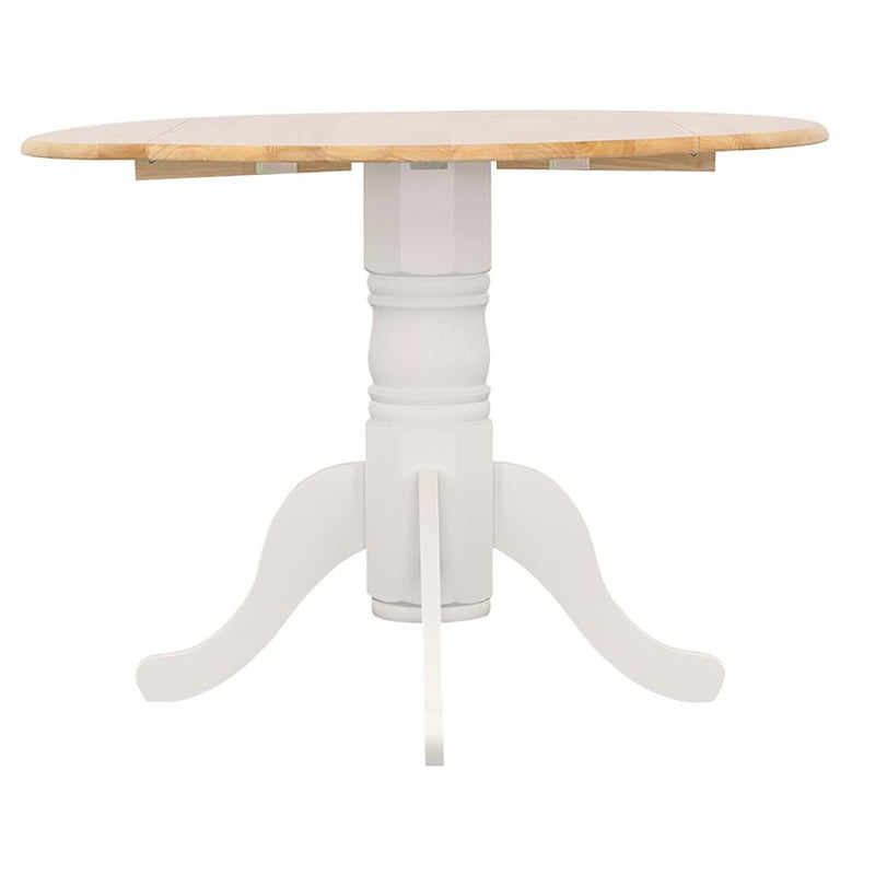 Allison Round 40-inch Drop Leaf Extension Dining Table White-zoom-