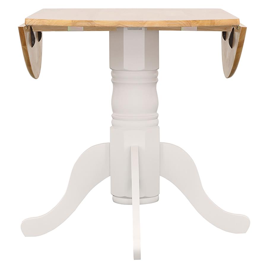 Allison Round 40-inch Drop Leaf Extension Dining Table White-zoom-9