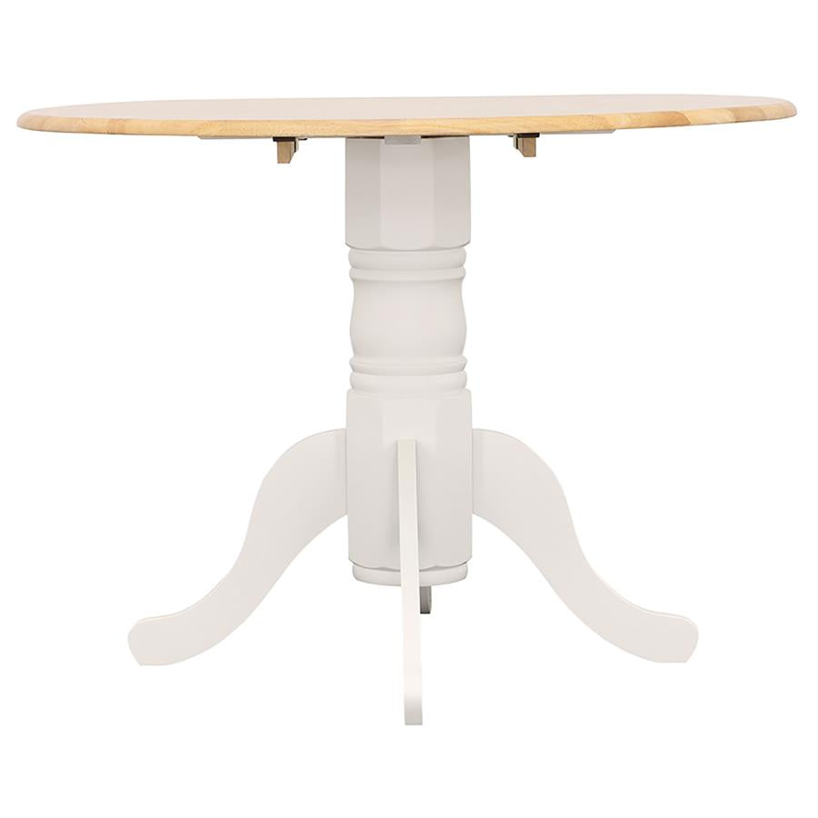Allison Round 40-inch Drop Leaf Extension Dining Table White-zoom-10