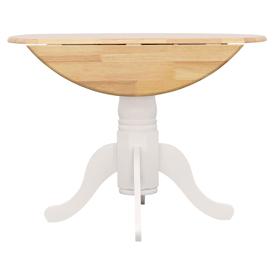 Allison Round 40-inch Drop Leaf Extension Dining Table White-zoom-11
