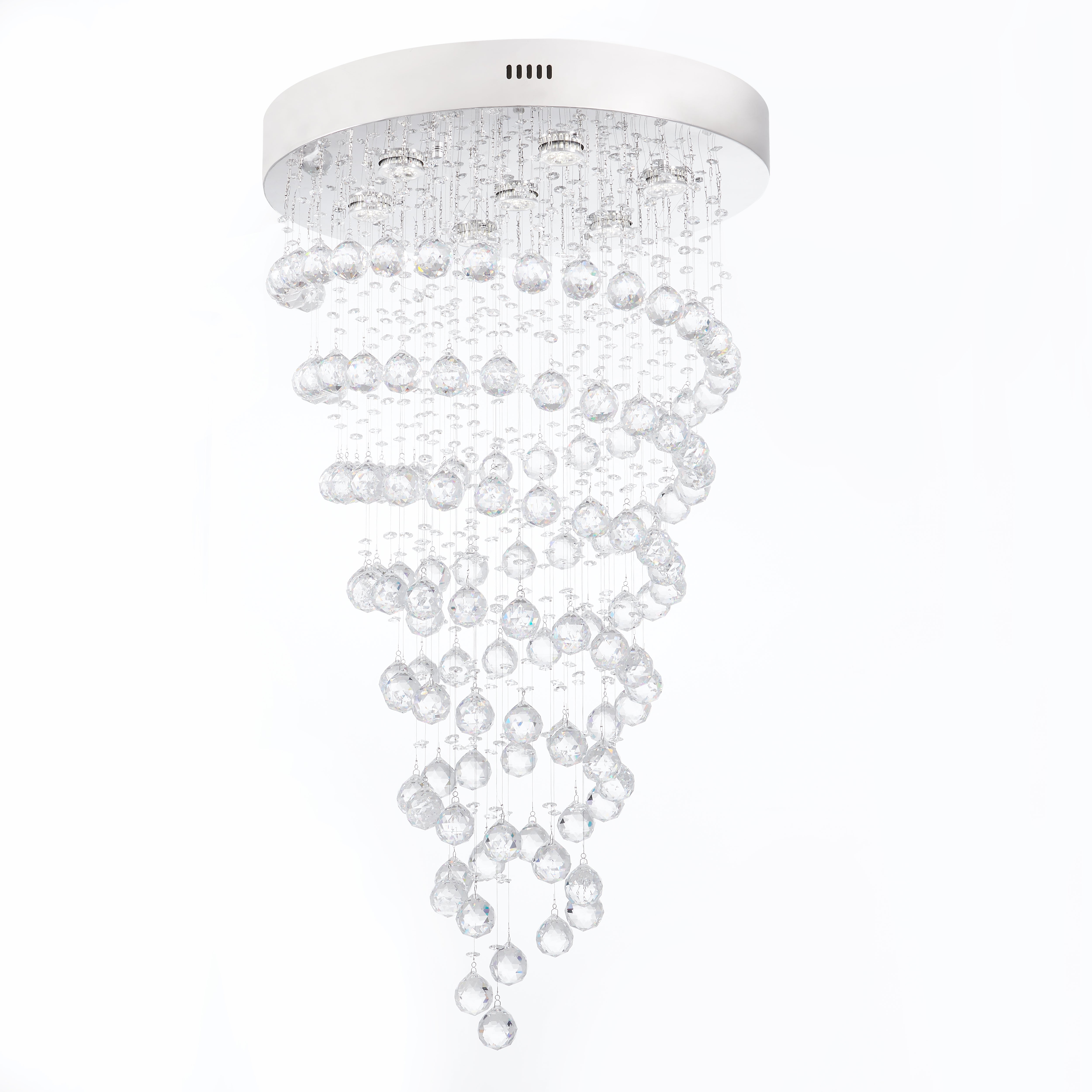 Crystal Chandelier Double Helix// 7 Light, 38 Hanging Lenght