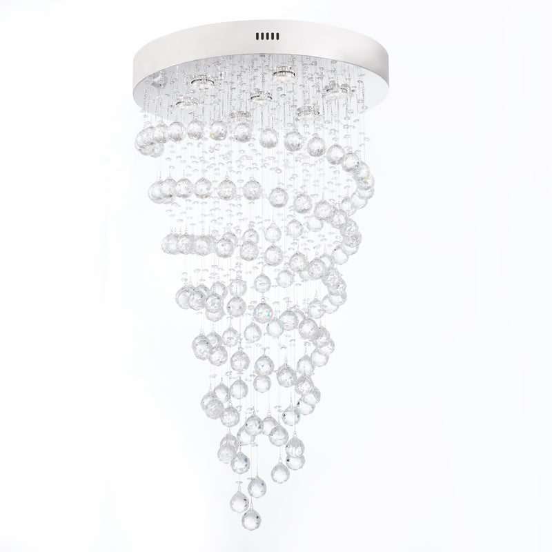 Crystal Chandelier Double Helix// 7 Light, 38 Hanging Lenght-zoom-