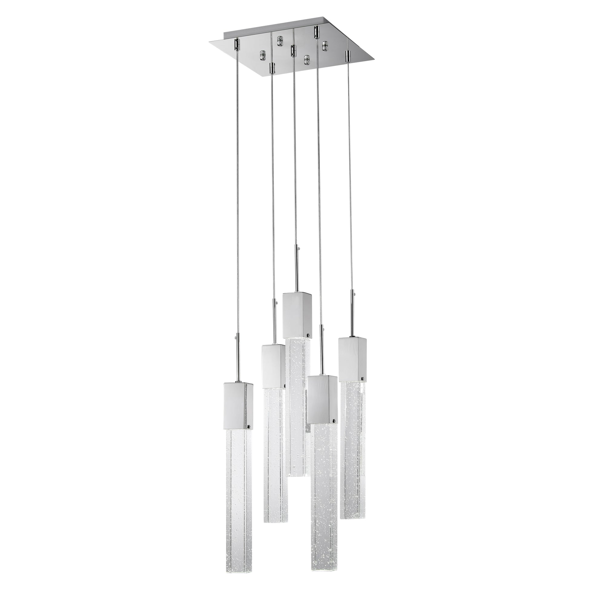 Rectangular Crystal Chandelier // XL 5 Light-1