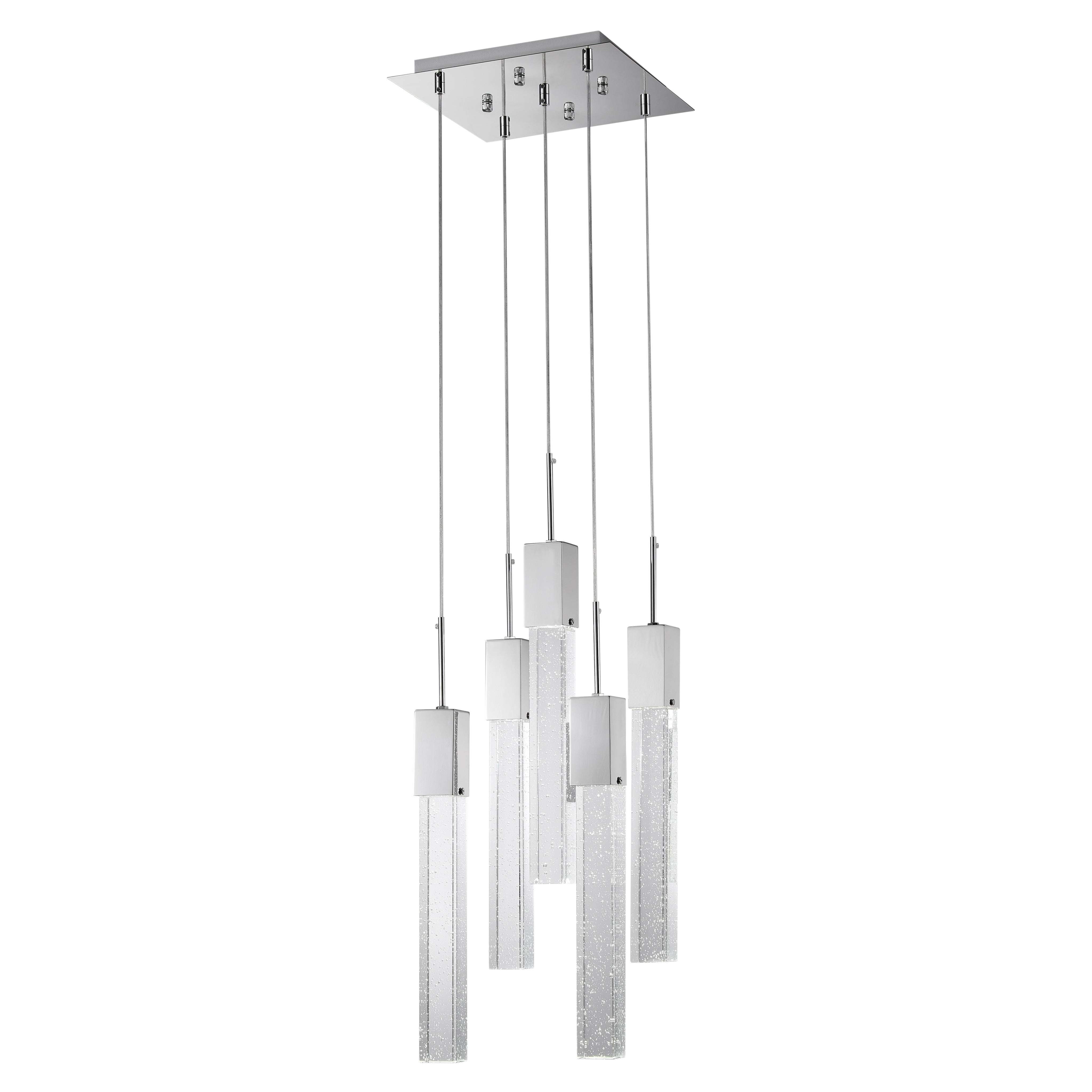 Rectangular Crystal Chandelier // XL 5 Light-zoom-1