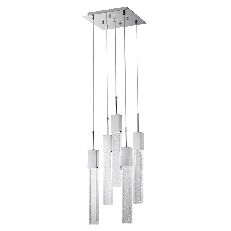 Rectangular Crystal Chandelier // XL 5 Light-zoom-