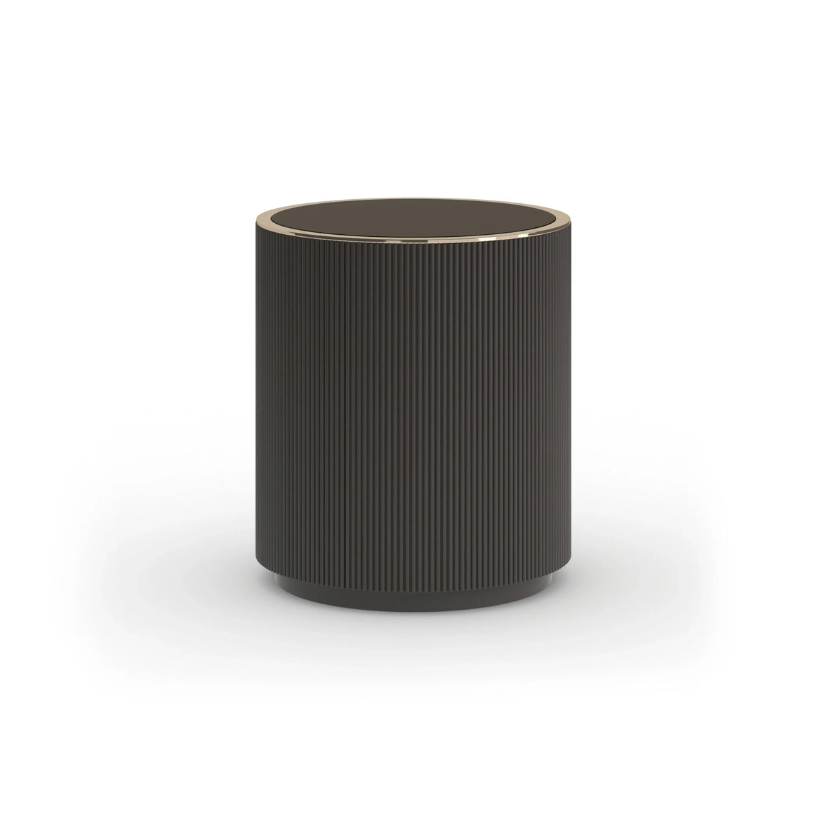 Caracole Love Round End Table – angle view – Lusso Furniture Miami