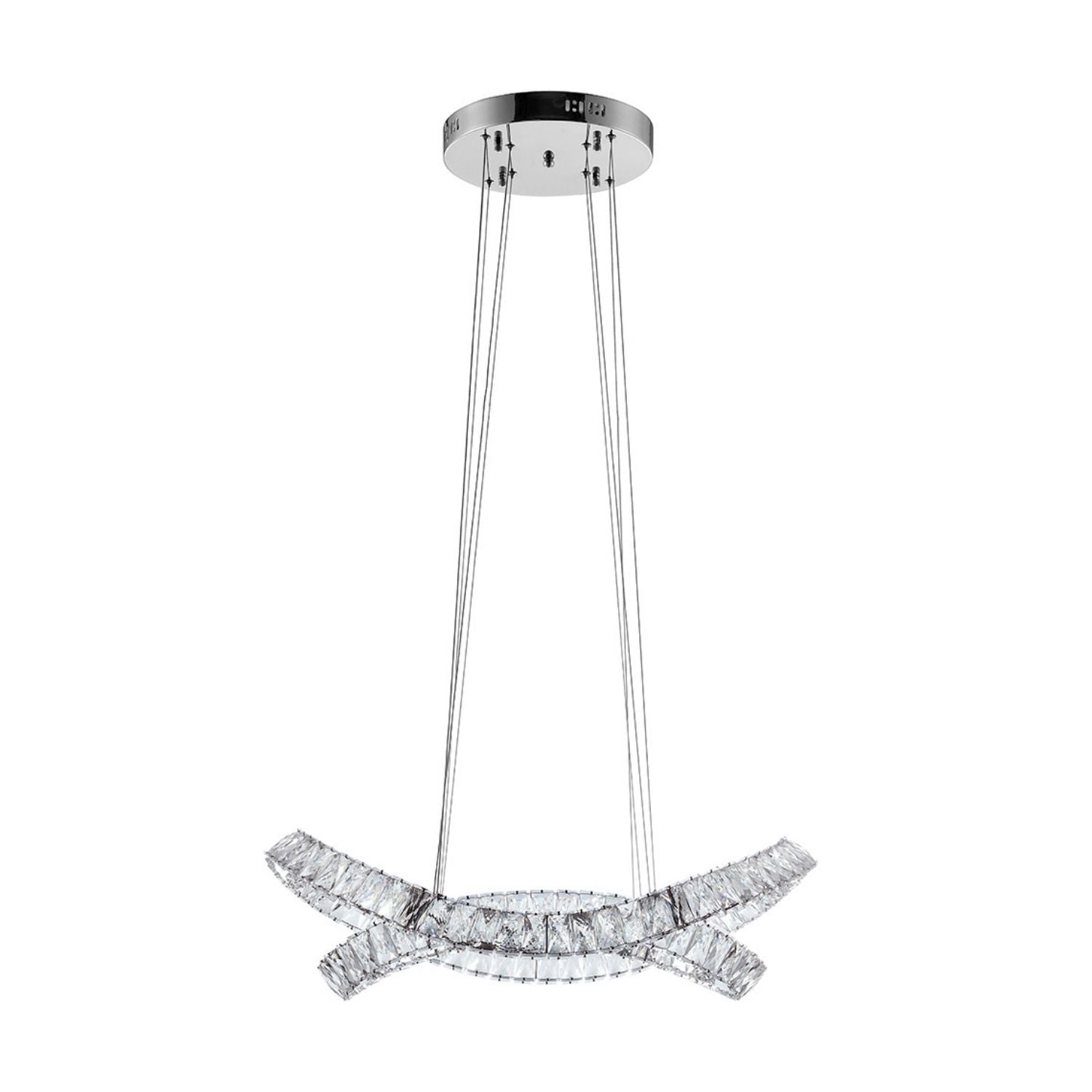 Monroe Crystal Chandelier // Chrome-zoom-1