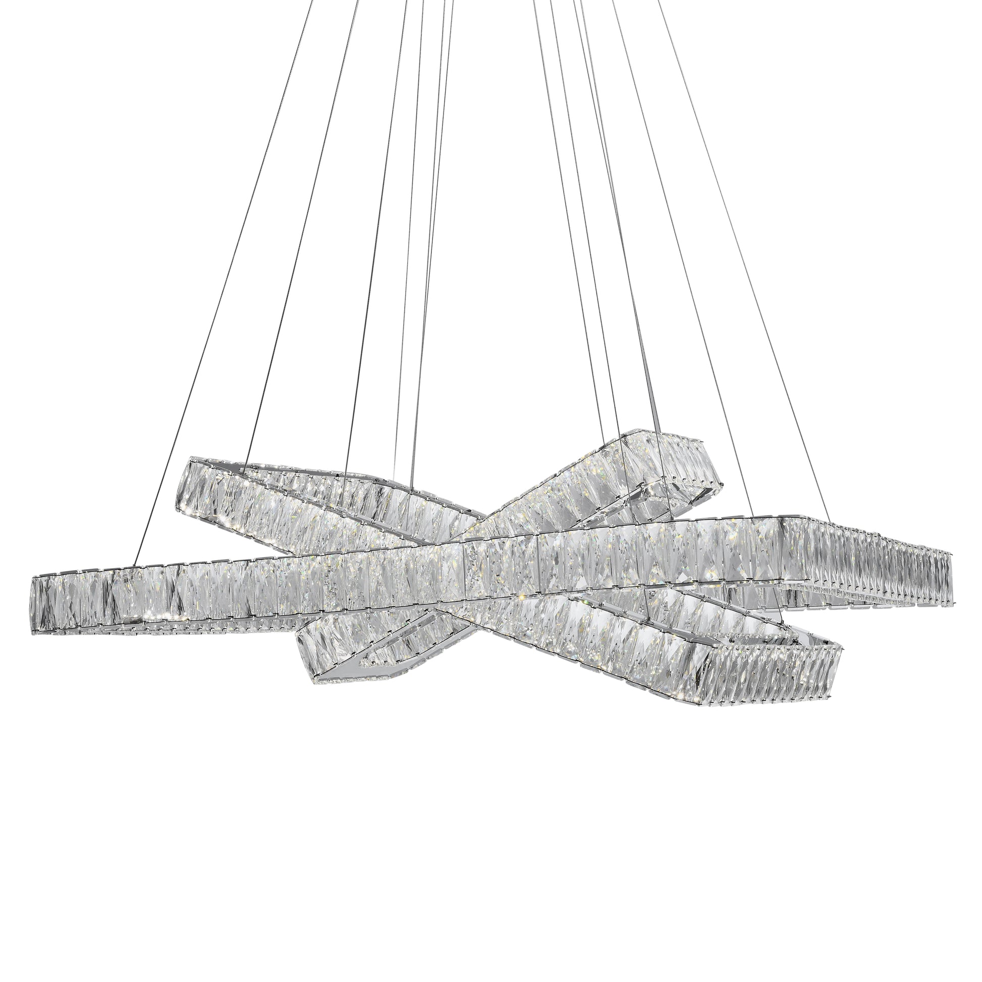 Crystal Elegance LED Chandelier // 3 Rectangles-1