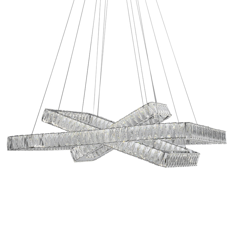 Crystal Elegance LED Chandelier // 3 Rectangles-zoom-