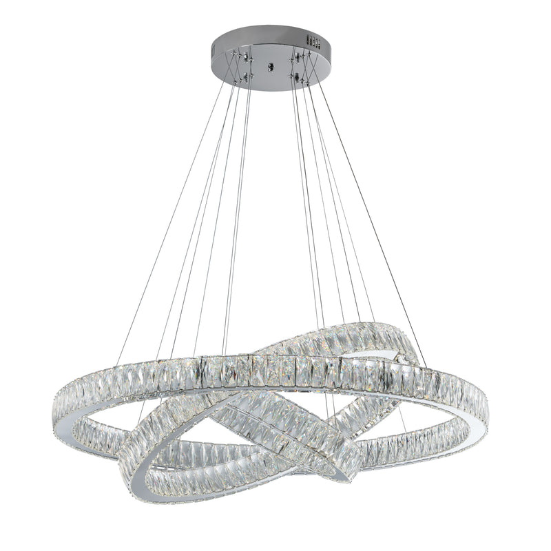 Crystal Elegance Three Ring Chandelier-zoom-