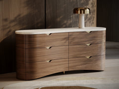 Caracole Fleur Dresser – side view – Lusso Furniture Miami