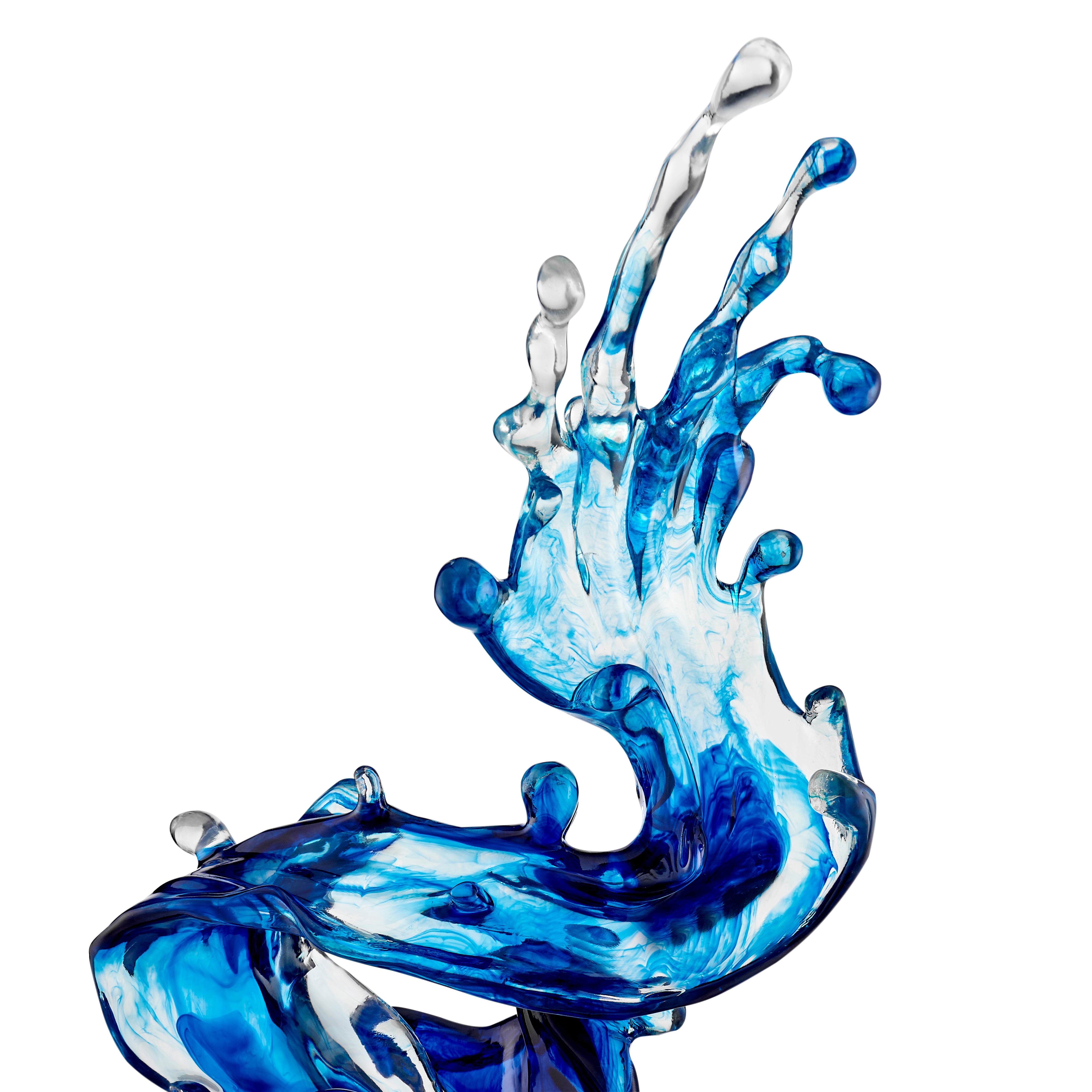 Wave Sculpture in Transparent in Blue // Large // TOP ONLY