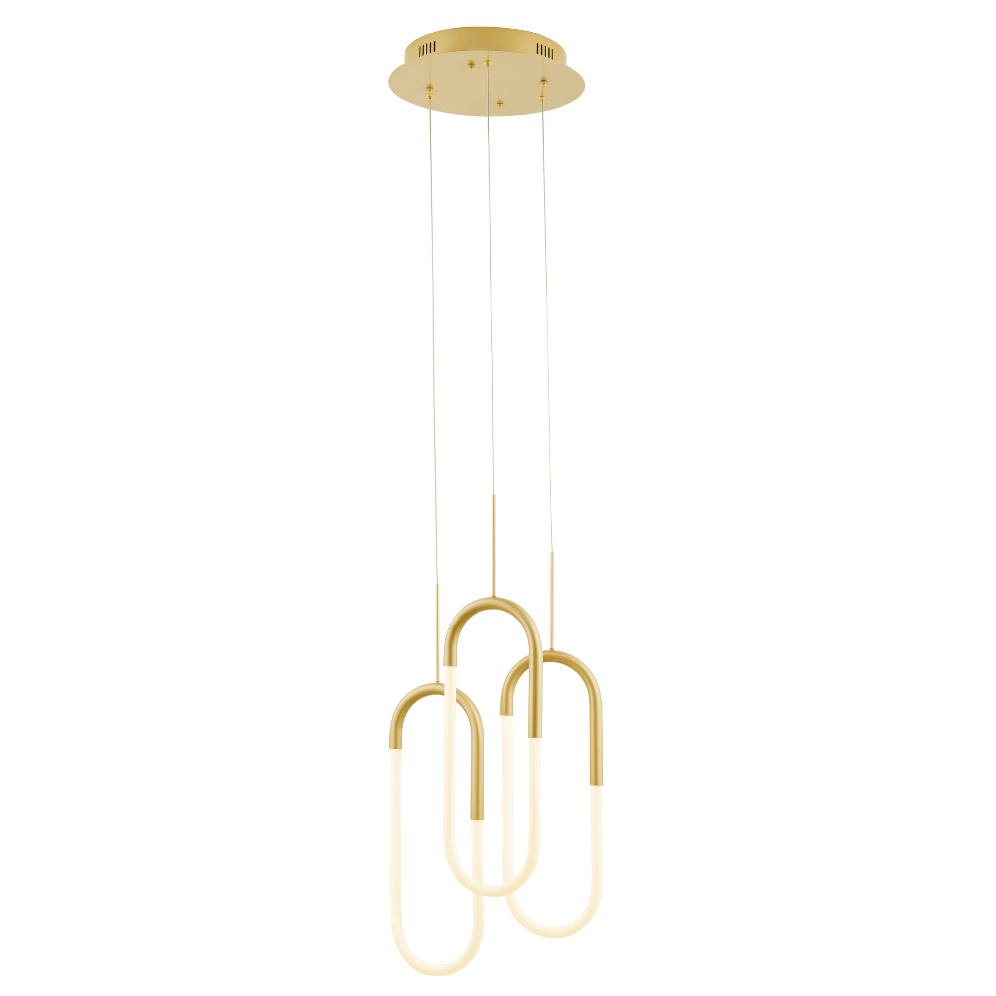 LED Three Clips Chandelier // Sandy Gold-1