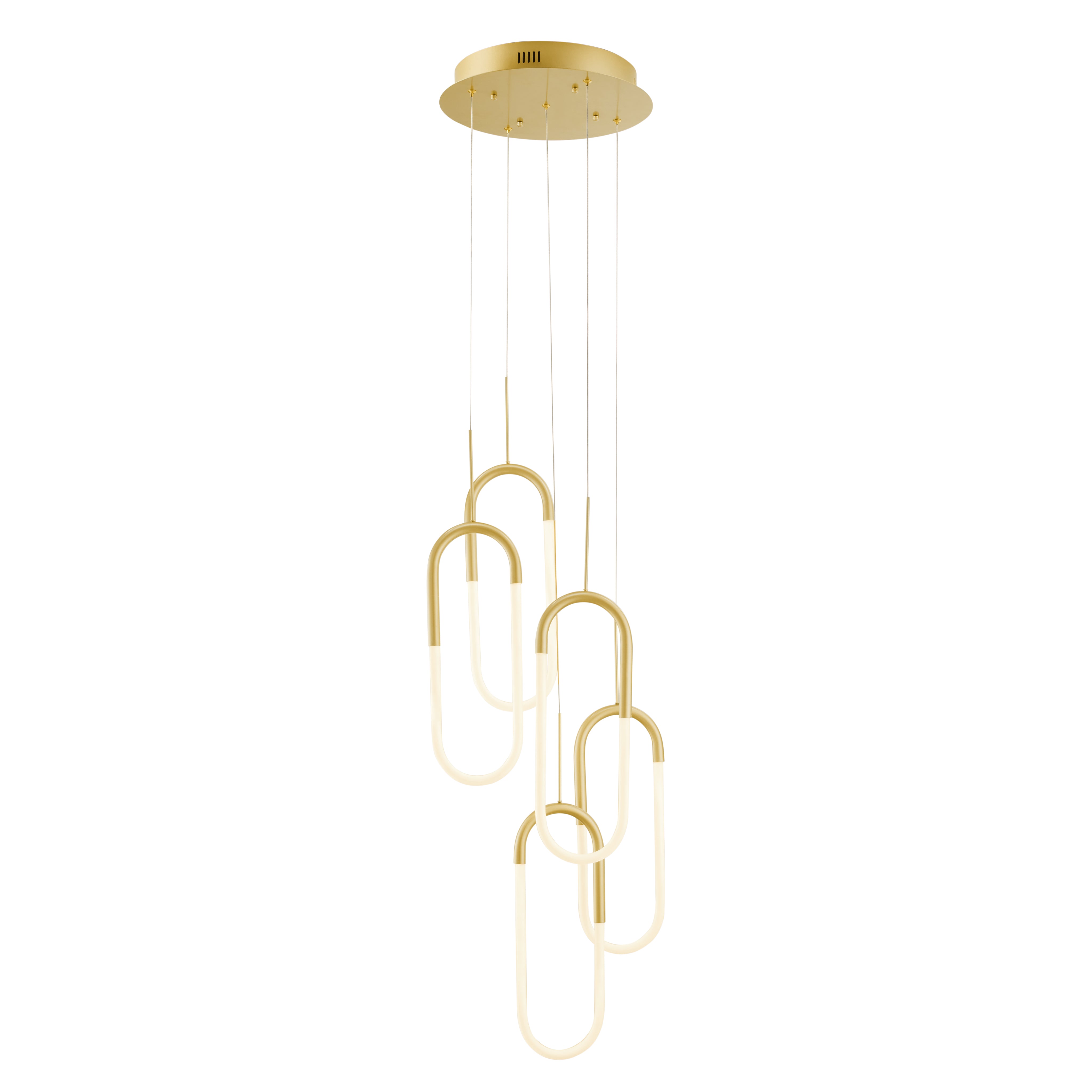 LED Five Clips Chandelier // Sandy Gold-zoom-1