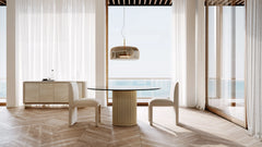 Caracole Rhythm Dining Table – room setting – Lusso Furniture Miami