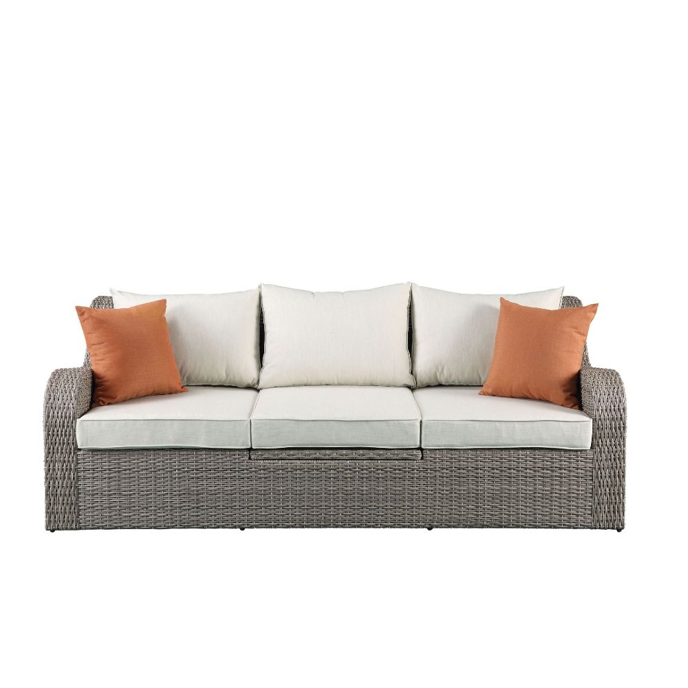 ACME Salena Patio Sofa – side view – Lusso Furniture Miami