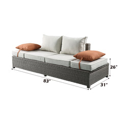 ACME Salena Patio Sofa with Ottoman – view 12 – Lusso Furniture Miami