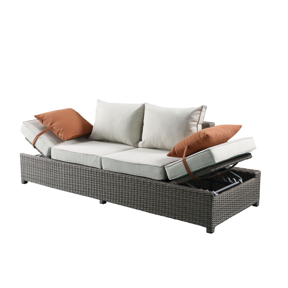 ACME Salena Patio Sofa with Ottoman – detail – Lusso Furniture Miami