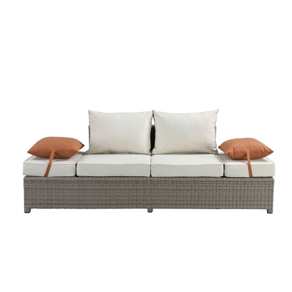 ACME Salena Patio Sofa with Ottoman – room setting – Lusso Furniture Miami