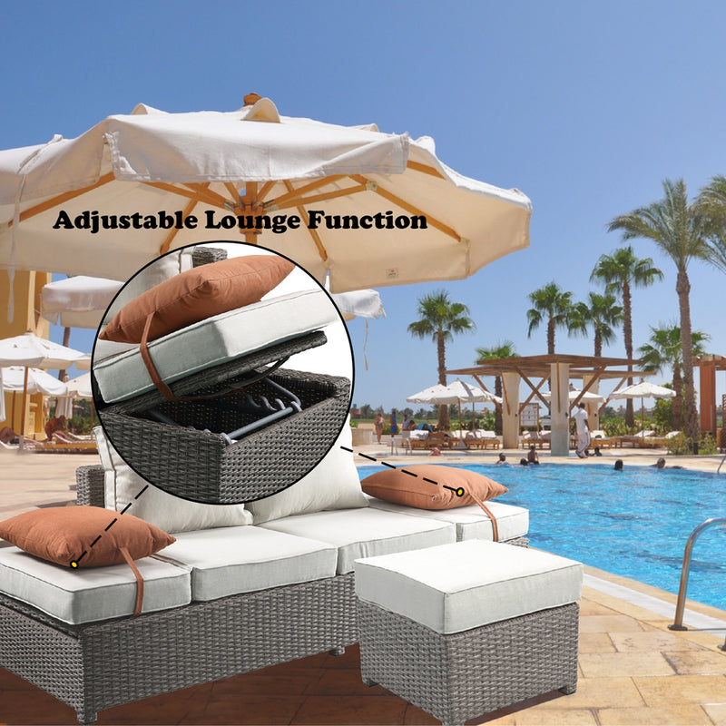 ACME Salena Patio Sofa with Ottoman-zoom-