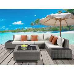 ACME Salena Patio Sectional Sofa Set – alternate view – Lusso Furniture Miami
