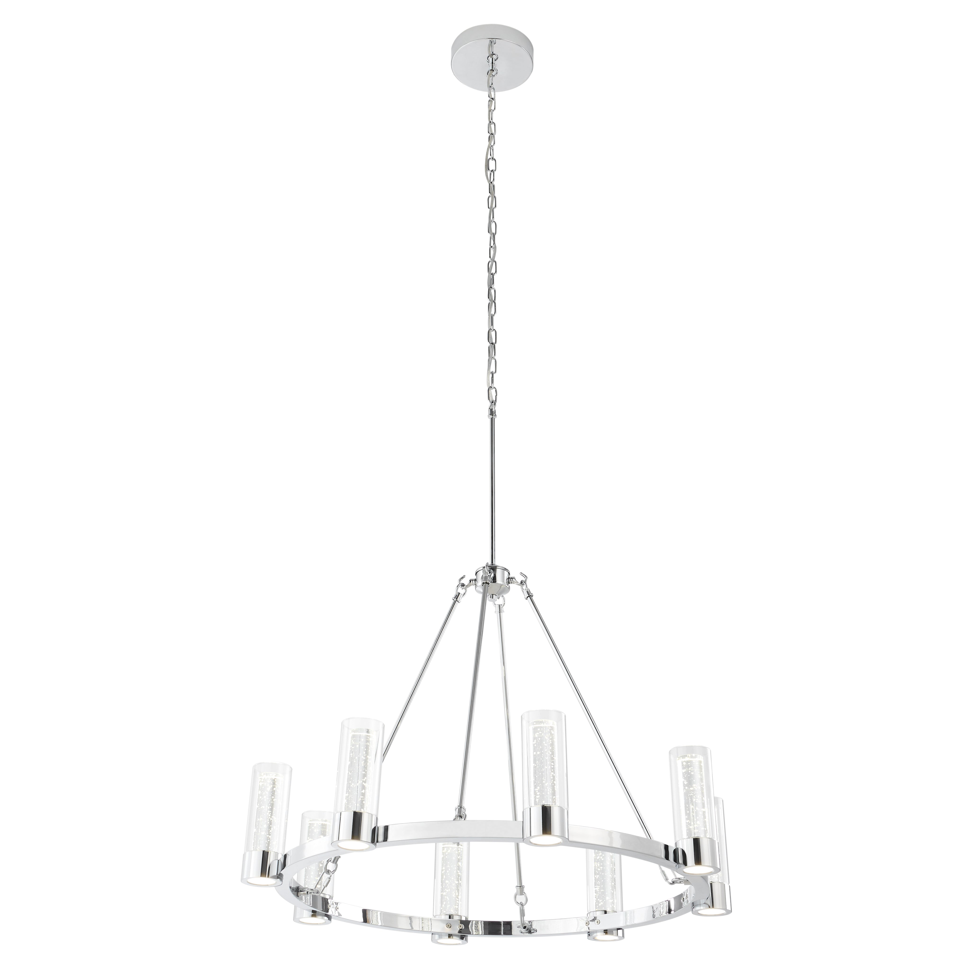 Victory 8 Light Chandelier // Chrome-zoom-1