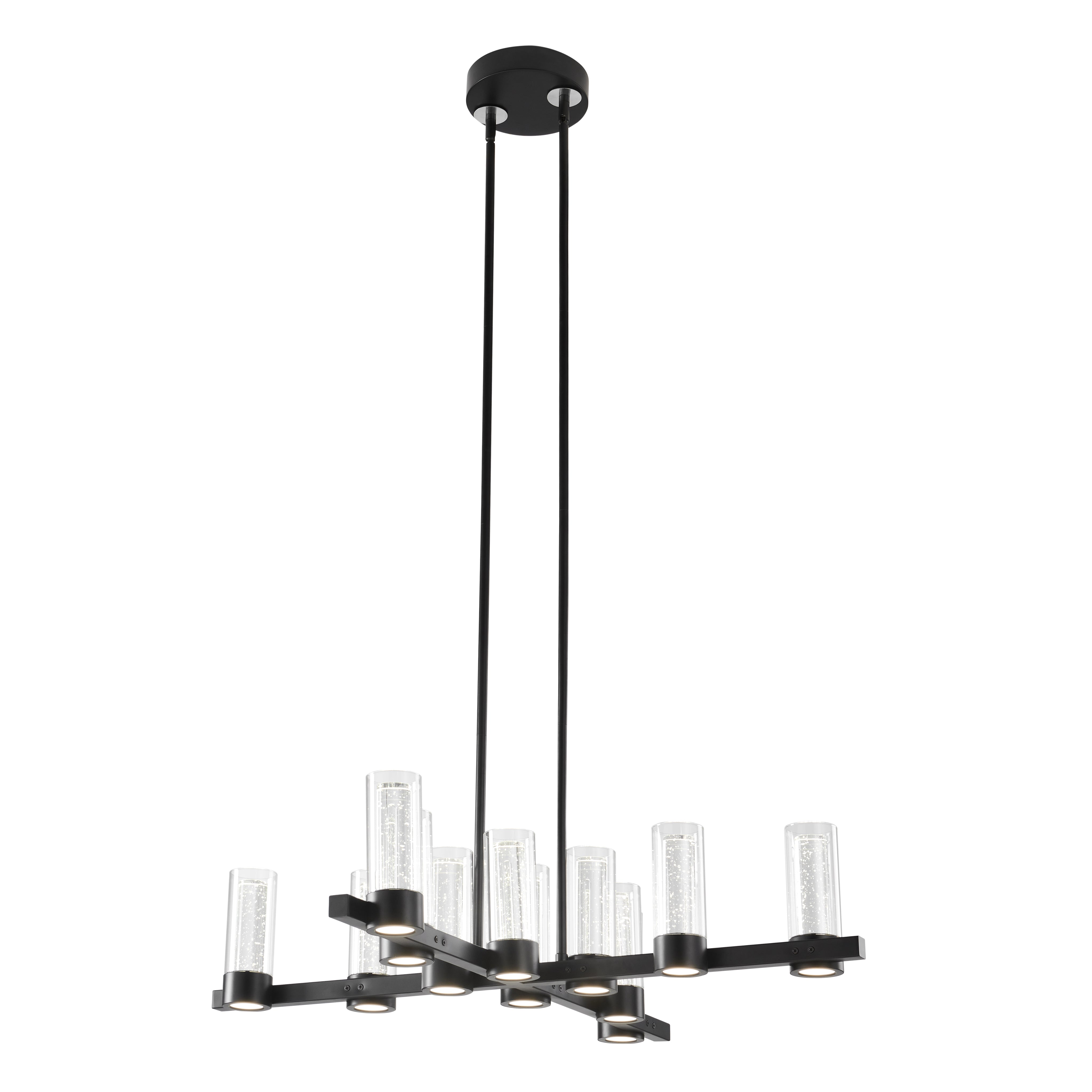 Victory 12 Light Chandelier // Matte Black-zoom-1