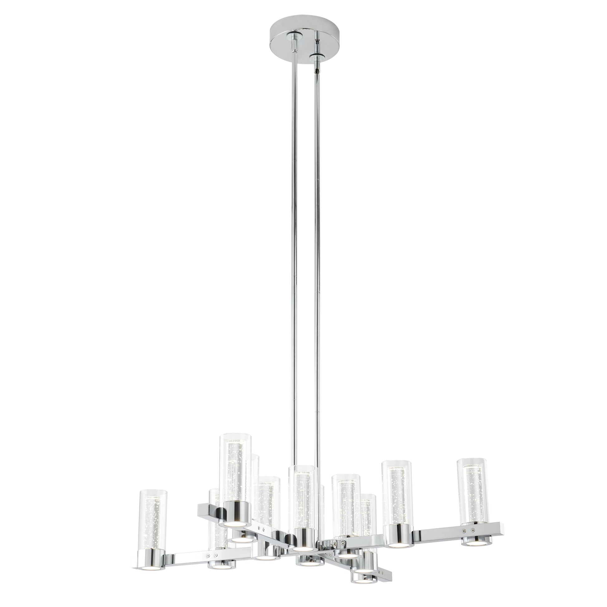 Victory 12 Light Chandelier // Chrome-1