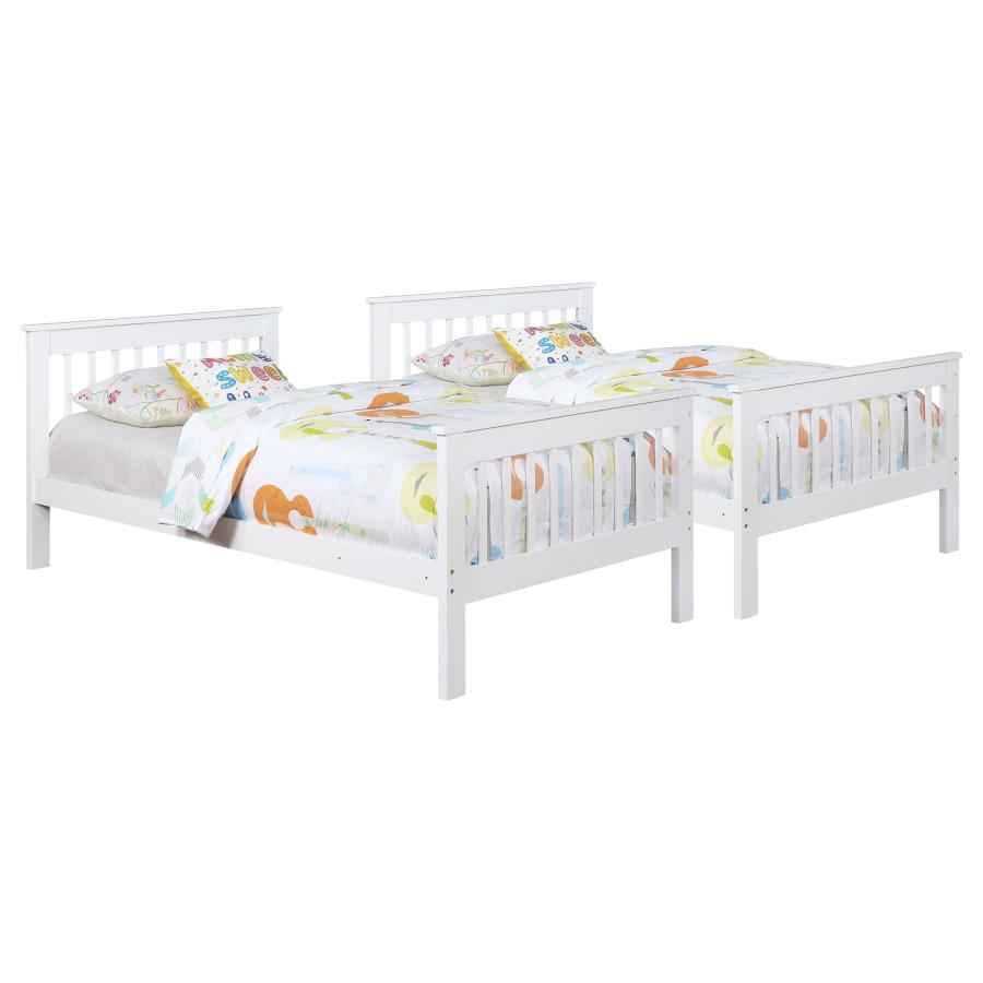 Chapman Wood Twin Over Twin Bunk Bed White-4