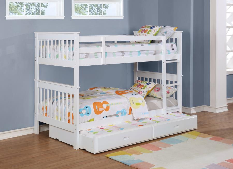 Chapman Wood Twin Over Twin Bunk Bed White-zoom-6