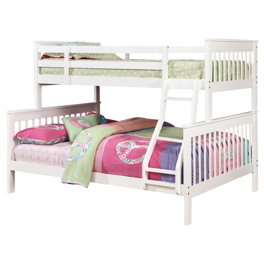 Chapman Wood Twin Over Full Bunk Bed White-1