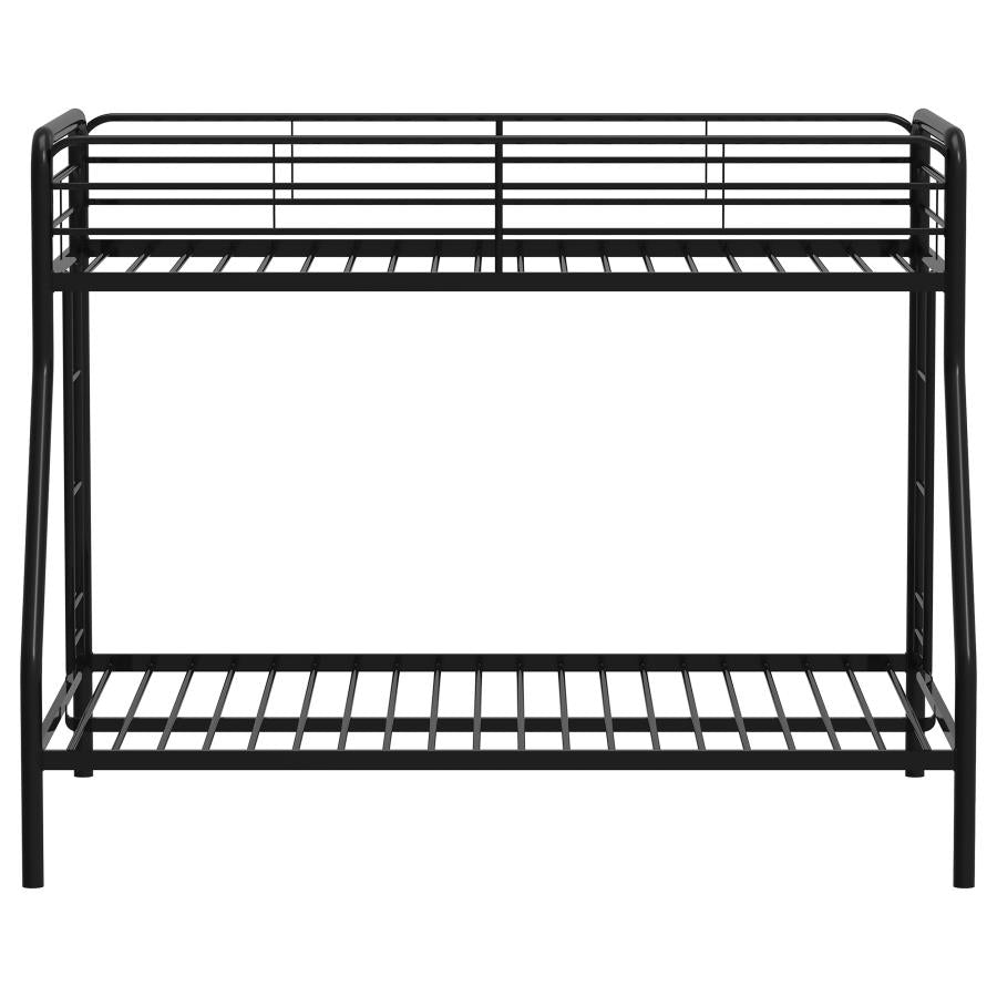 Carson Metal Twin Over Full Bunk Bed Glossy Black-4