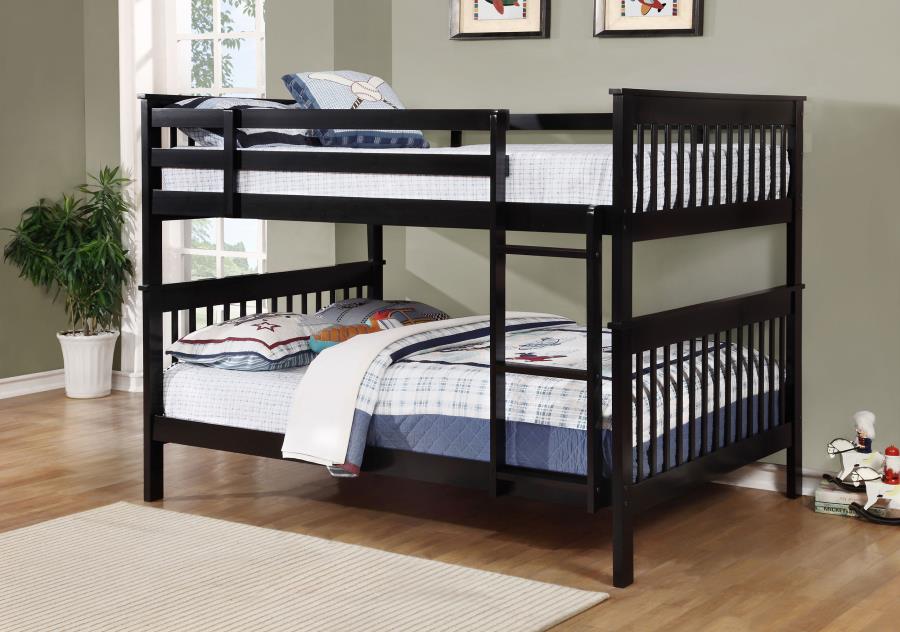 Chapman Wood Full Over Full Bunk Bed Black-zoom-2