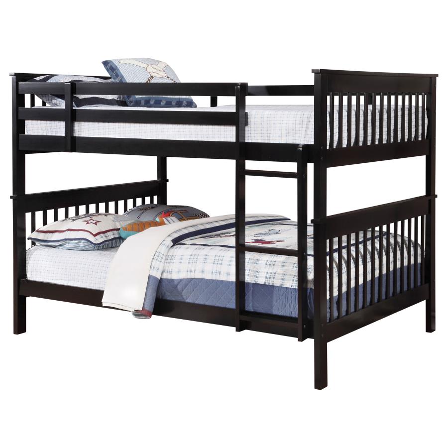 Chapman Wood Full Over Full Bunk Bed Black-zoom-1