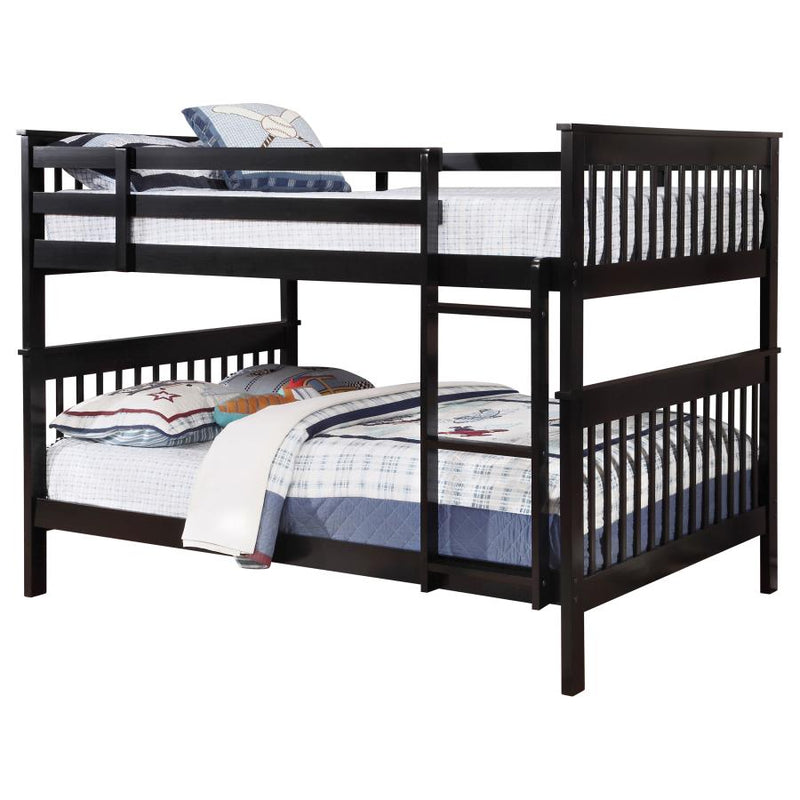 Chapman Wood Full Over Full Bunk Bed Black-zoom-