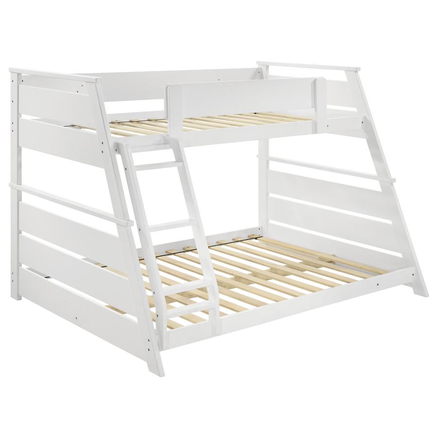 Holden Wood Veneer Twin Over Full Bunk Bed White-zoom-1