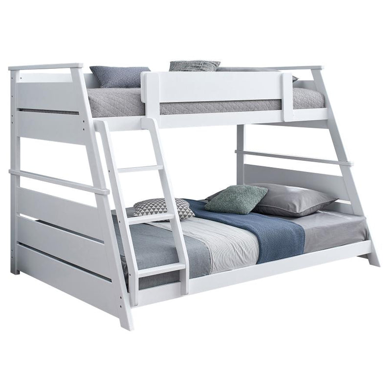 Holden Wood Veneer Twin Over Full Bunk Bed White-zoom-