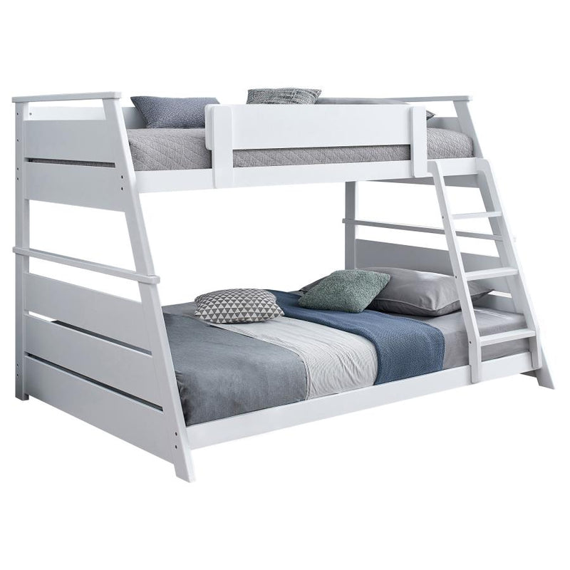 Holden Wood Veneer Twin Over Full Bunk Bed White-zoom-