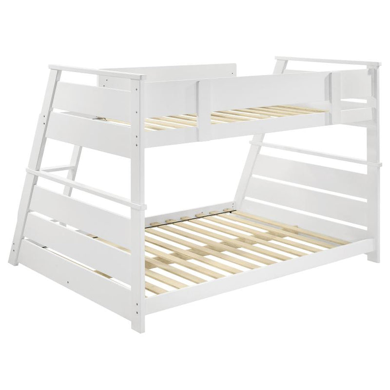 Holden Wood Veneer Twin Over Full Bunk Bed White-zoom-