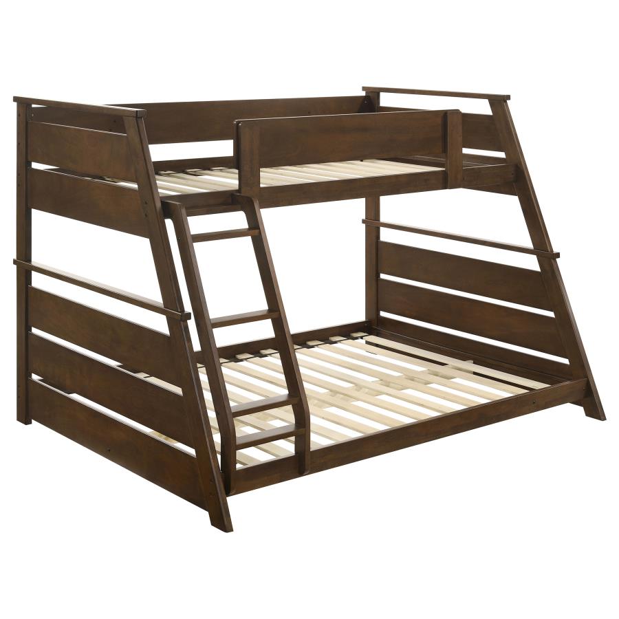 Holden Wood Veneer Twin Over Full Bunk Bed Walnut-zoom-1