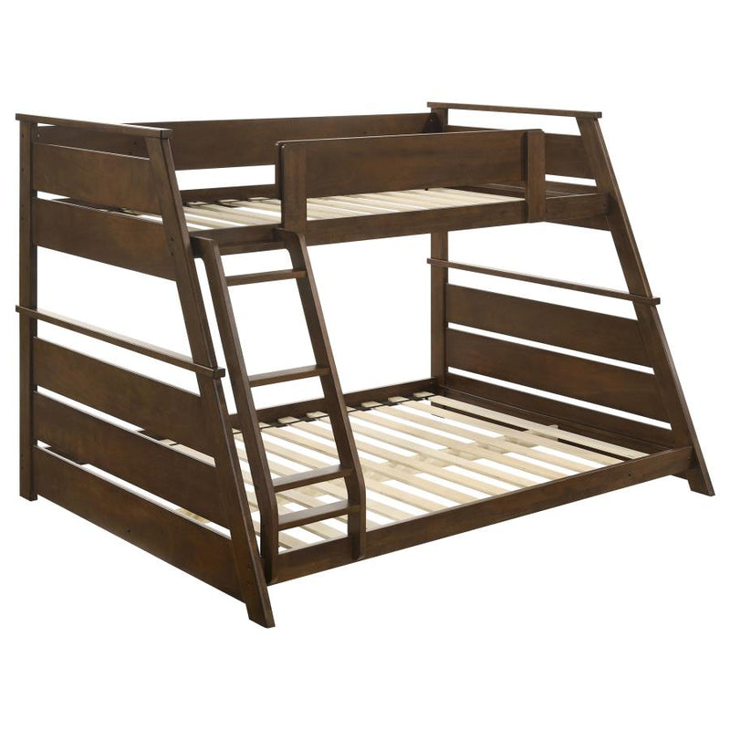 Holden Wood Veneer Twin Over Full Bunk Bed Walnut-zoom-
