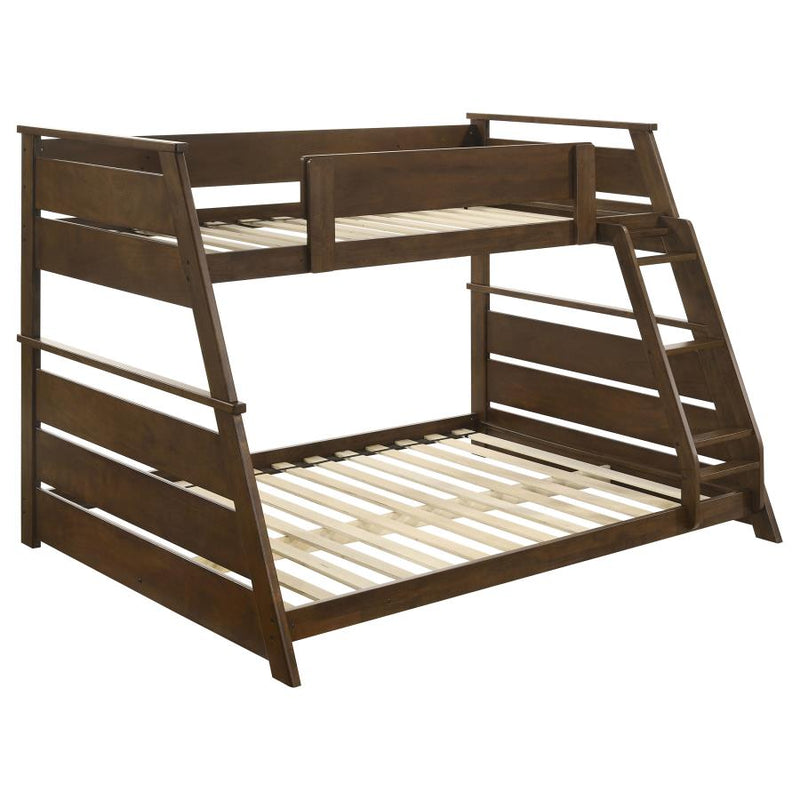 Holden Wood Veneer Twin Over Full Bunk Bed Walnut-zoom-
