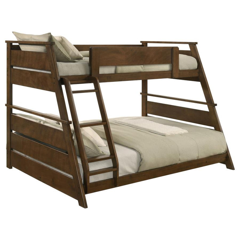 Holden Wood Veneer Twin Over Full Bunk Bed Walnut-zoom-