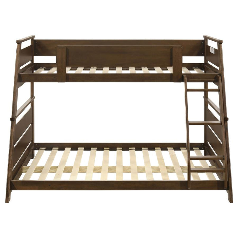 Holden Wood Veneer Twin Over Full Bunk Bed Walnut-zoom-