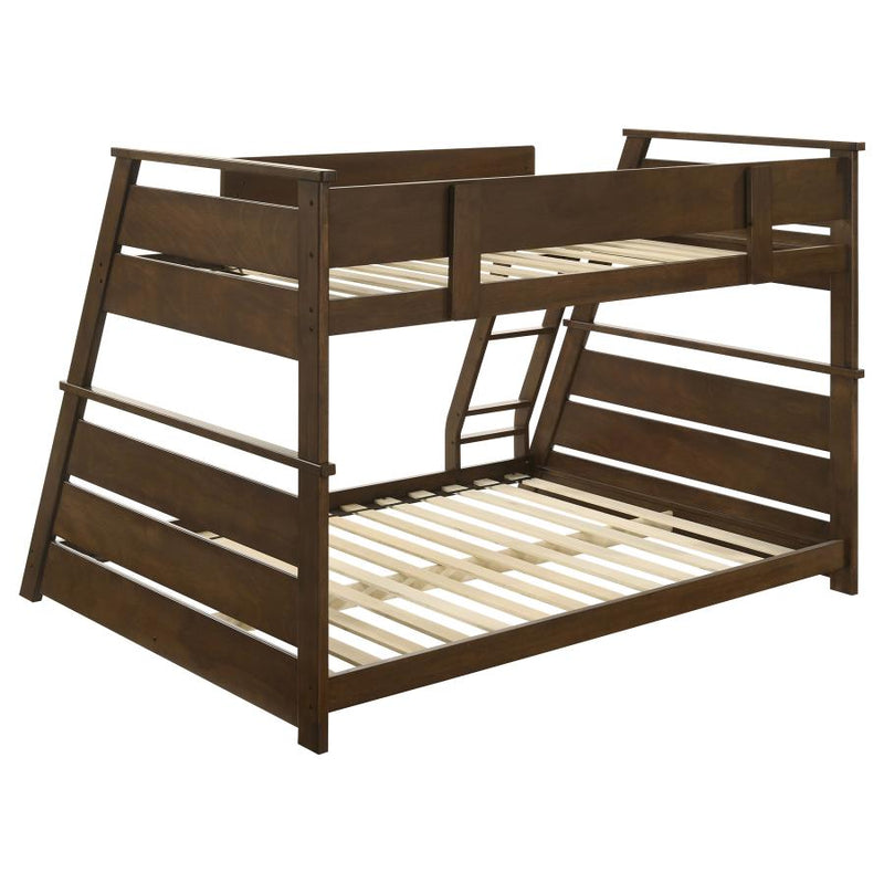 Holden Wood Veneer Twin Over Full Bunk Bed Walnut-zoom-