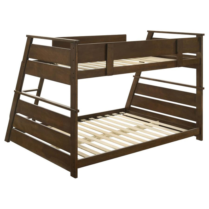 Holden Wood Veneer Twin Over Full Bunk Bed Walnut-zoom-