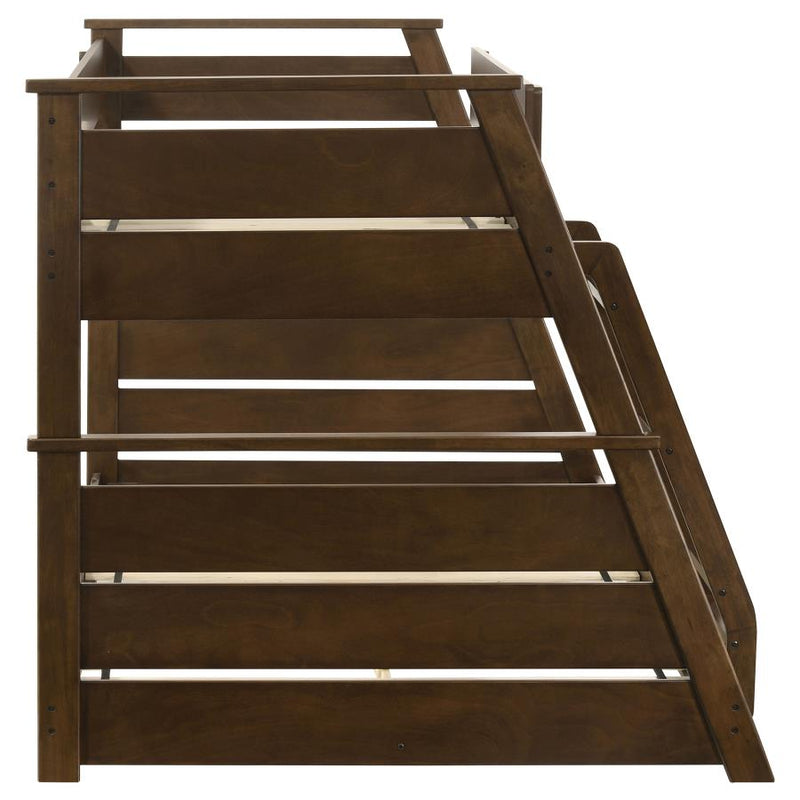 Holden Wood Veneer Twin Over Full Bunk Bed Walnut-zoom-