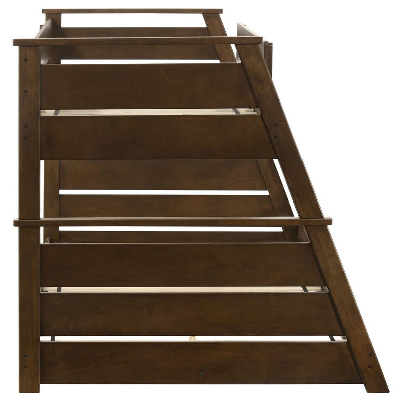 Holden Wood Veneer Twin Over Full Bunk Bed Walnut-zoom-